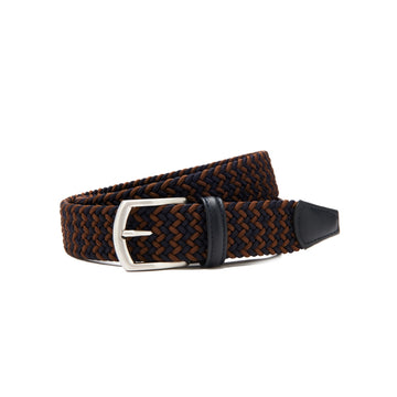 Brown Blue Tubular Woven Stret