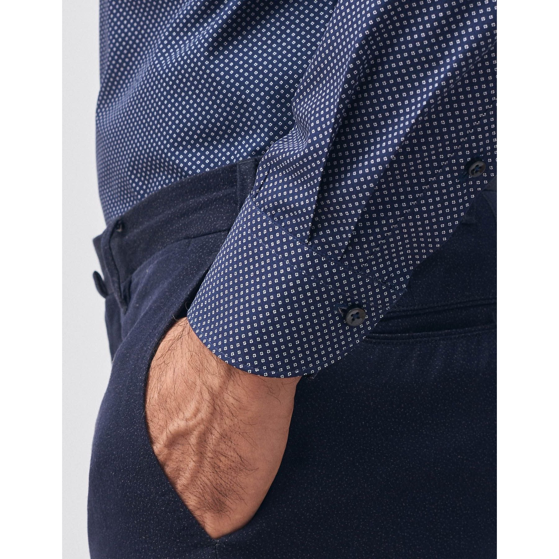 Blu Point Popeline Albini Fabr