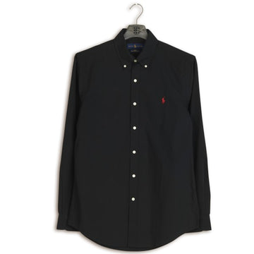 Black Stretch Poplin Slim Fit Shirt