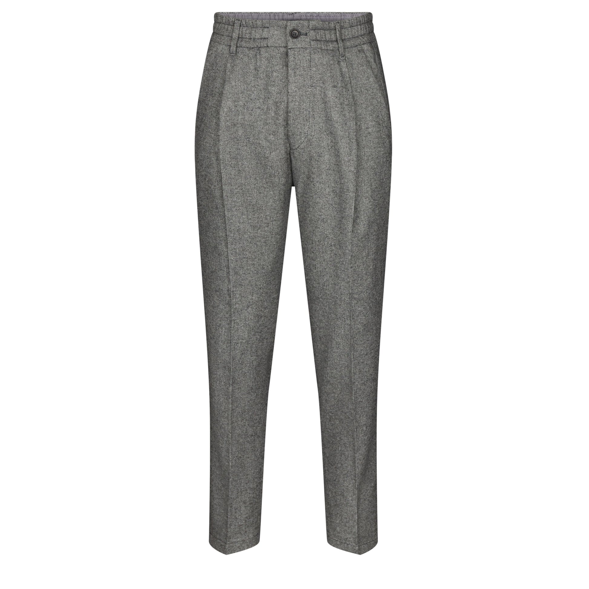 Grijs Structure Wol Stretch Ba