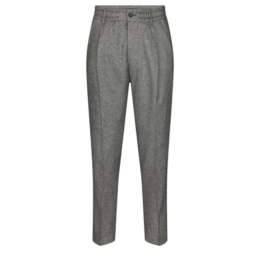 Grijs Structure Wol Stretch Ba