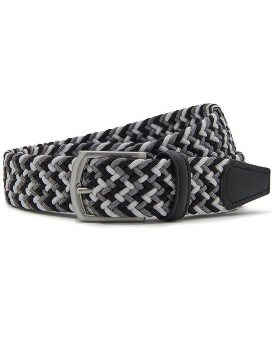 Tubular Woven Stretch Belt Bla