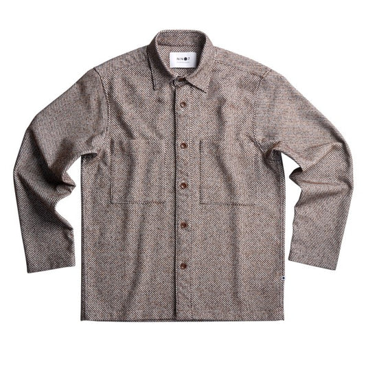 brown Woollook Overshirt