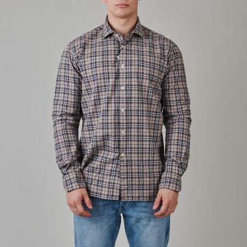 Beige Blue # Flannel