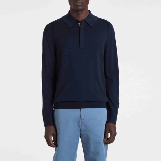 Navy Polo Wool Stripes in