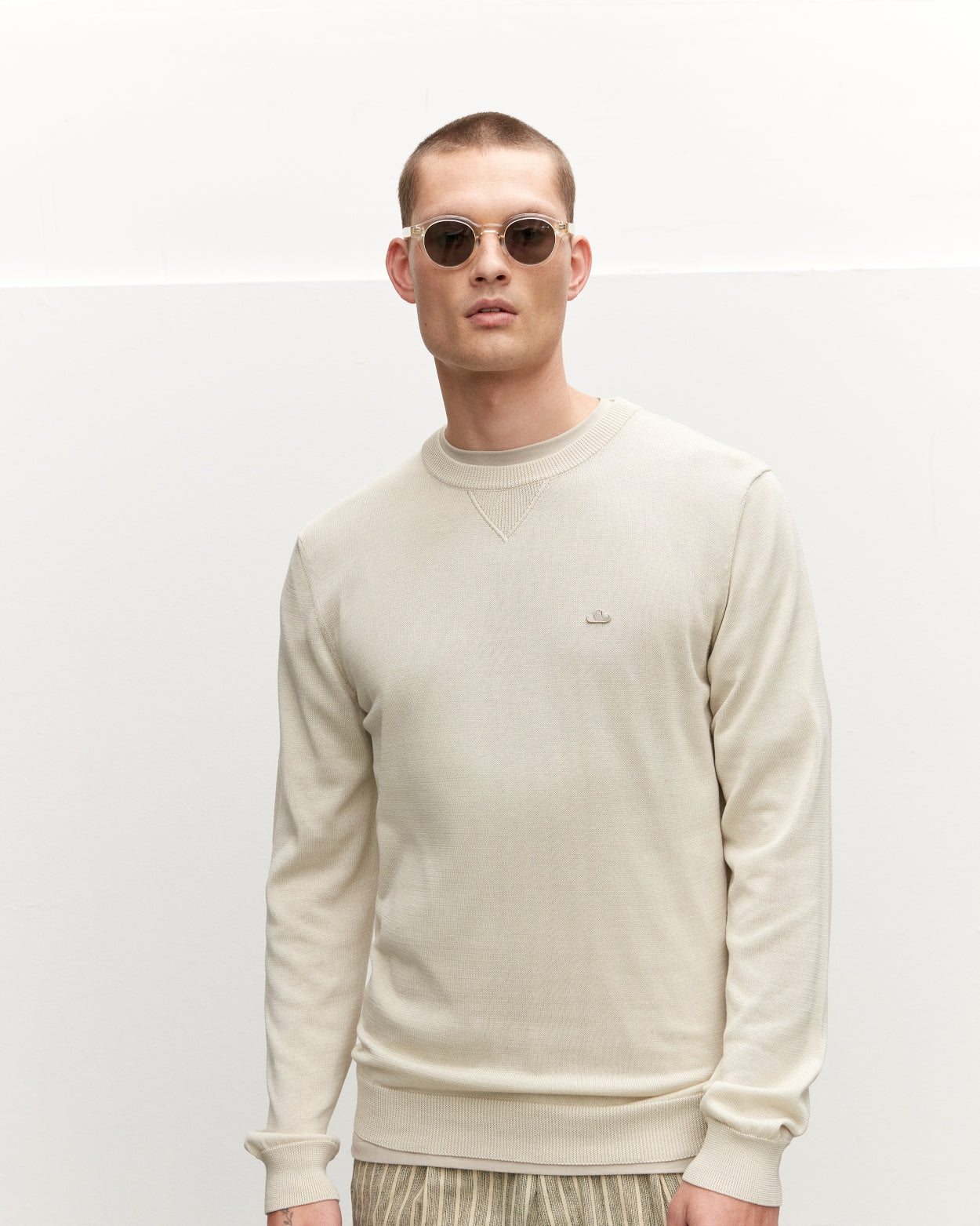 Beige Knitted