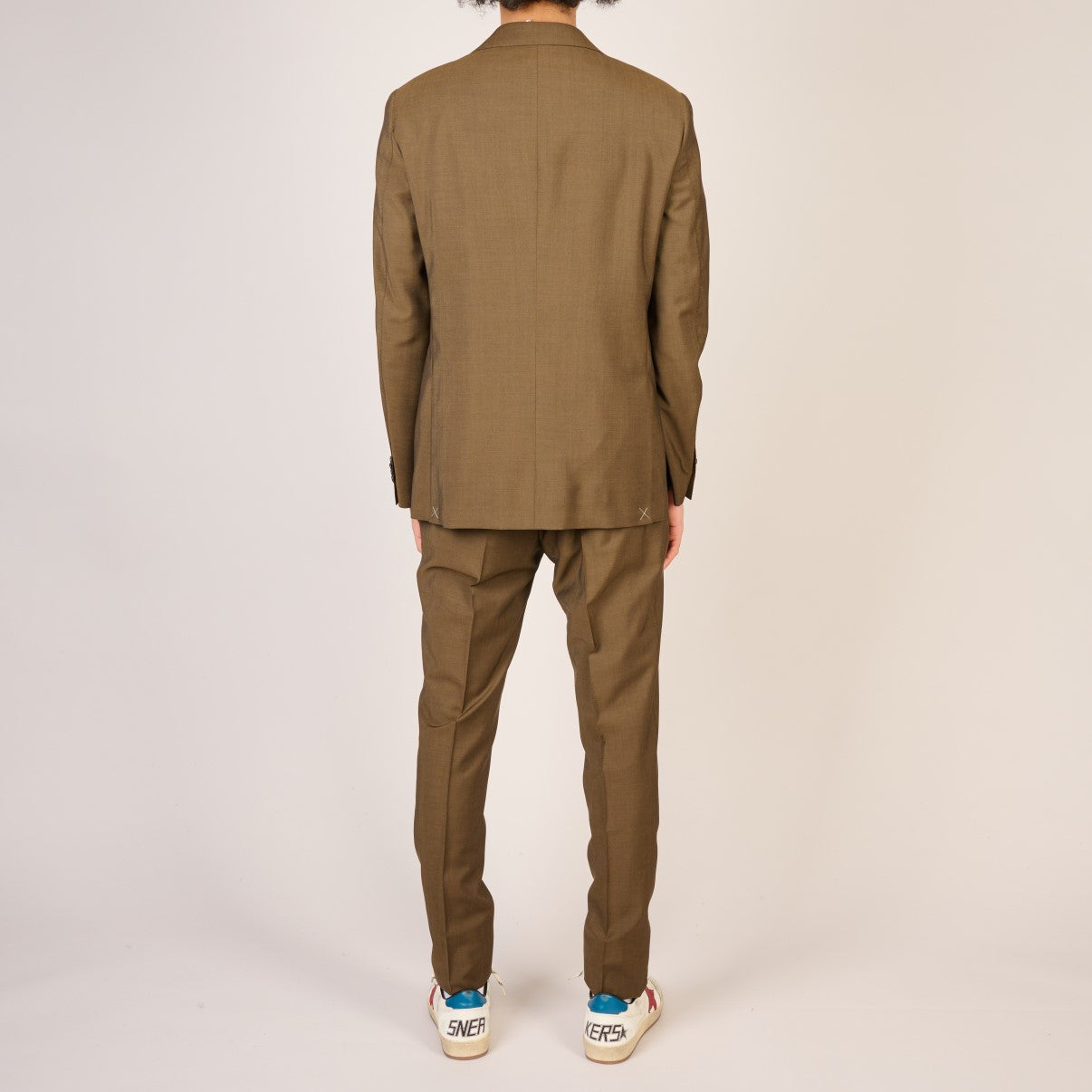 Slim Fit Wool Suit Brown