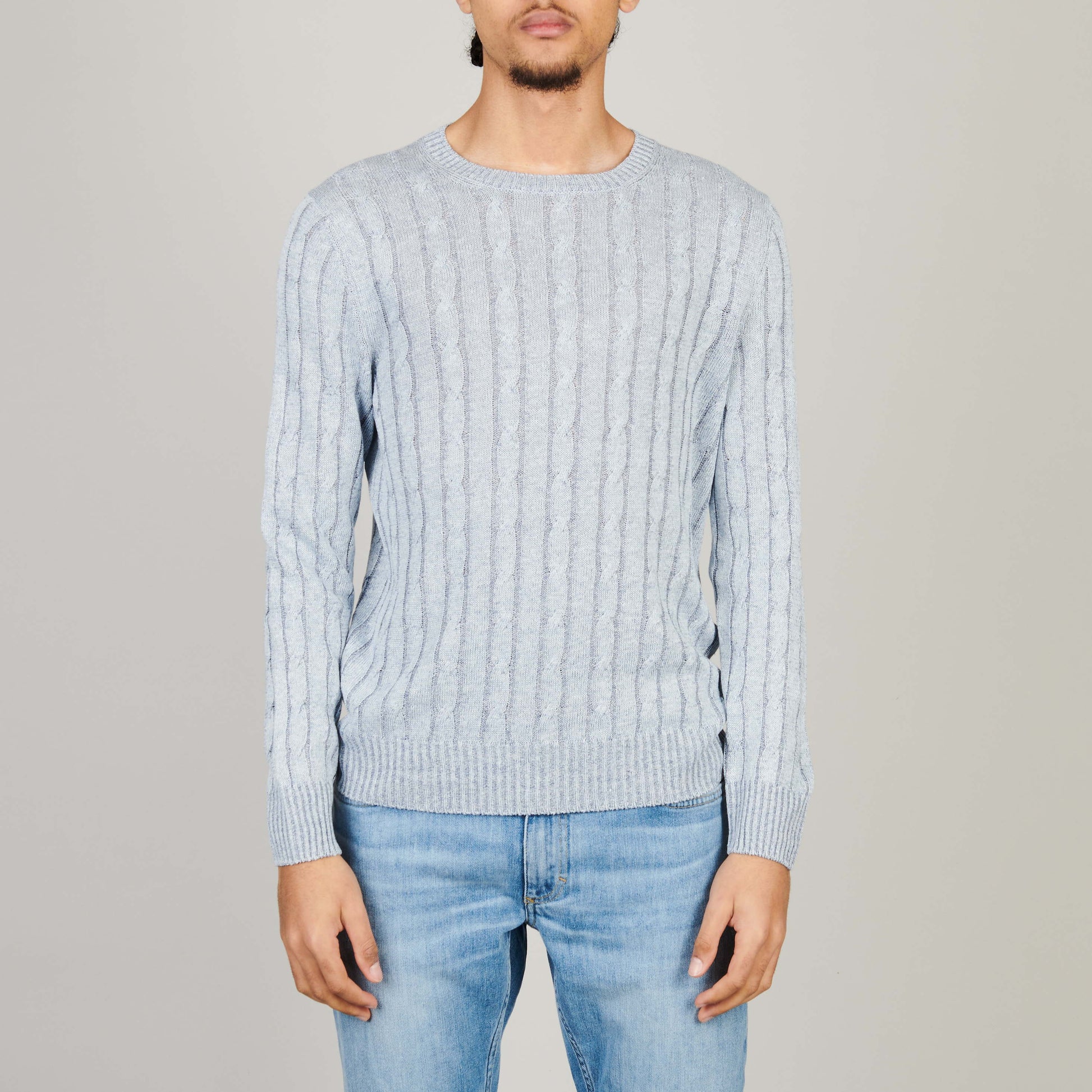 Blauw linnen/katoen kabel