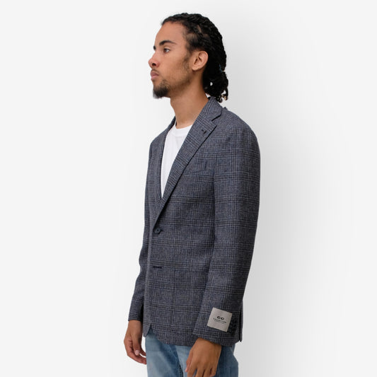 Slim Fit Checkered Wool Vest