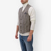 Gilet monopetto tessuto