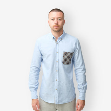 Camicia botton down Celeste