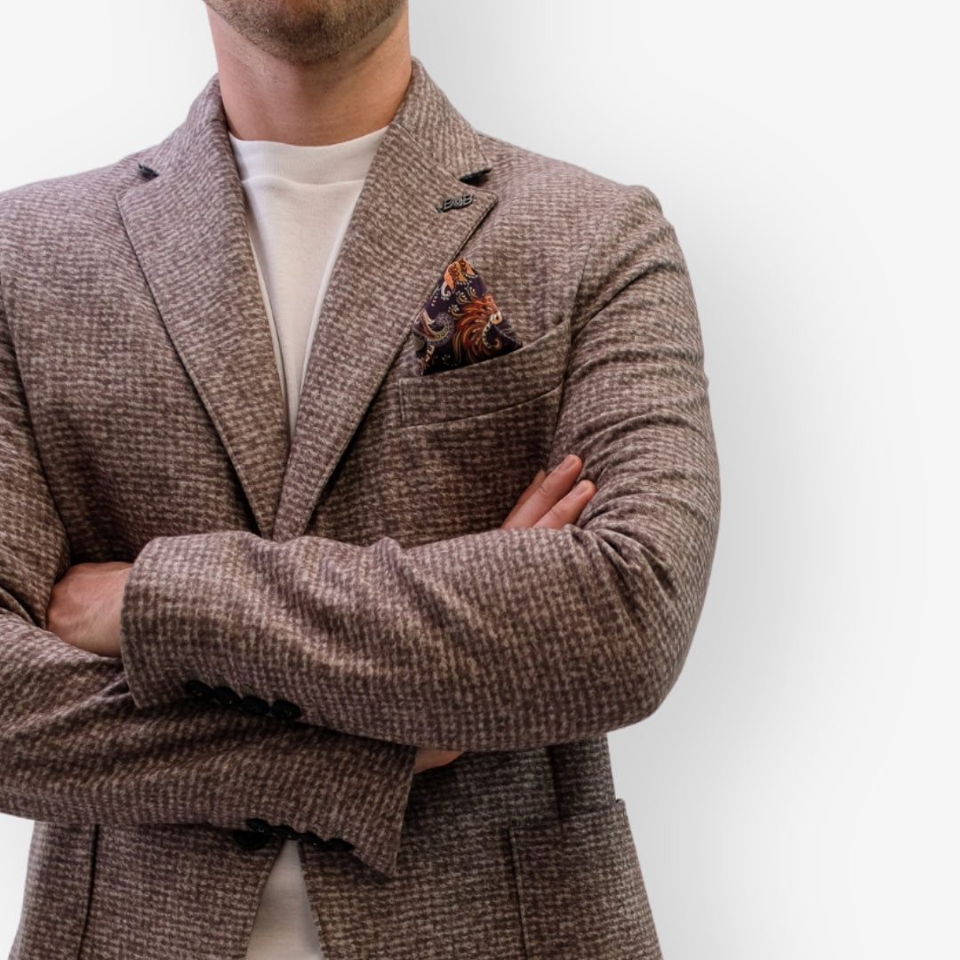 Giacca Monopetto tessuto Caffe