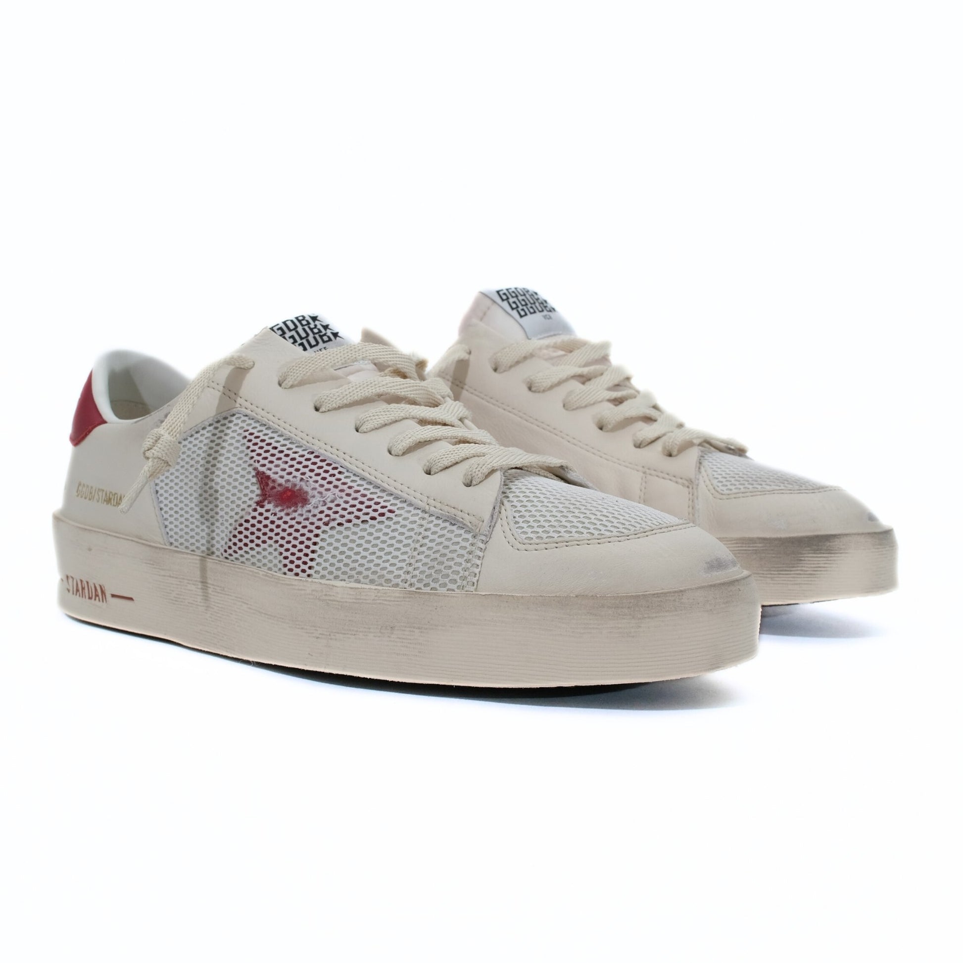 Stardan Suede Sneaker White Ice Red