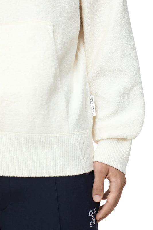 Knitted Boucl� Hoodie Ivory