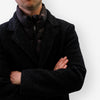 Checkered Wool Jacket Navy Blue