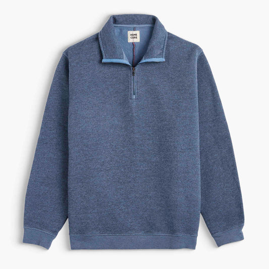 Terry Halfzip Blue steel