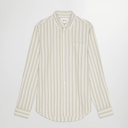 Arne Cotton Twill Shirt Moss S