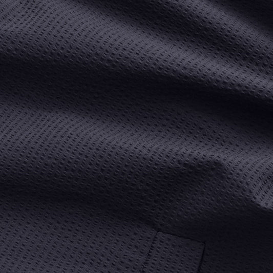Zander Seersucker Overshirt Navy Blue