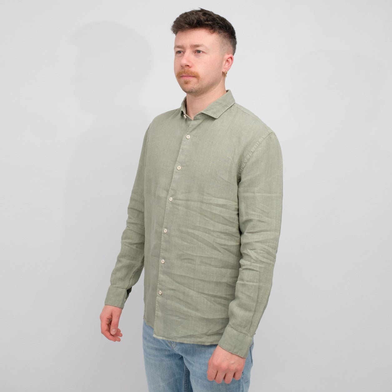 Soho Linen Shirt Faded Green