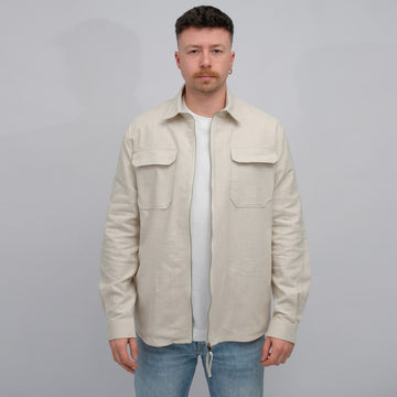 Sap Cotton Overshirt Stone