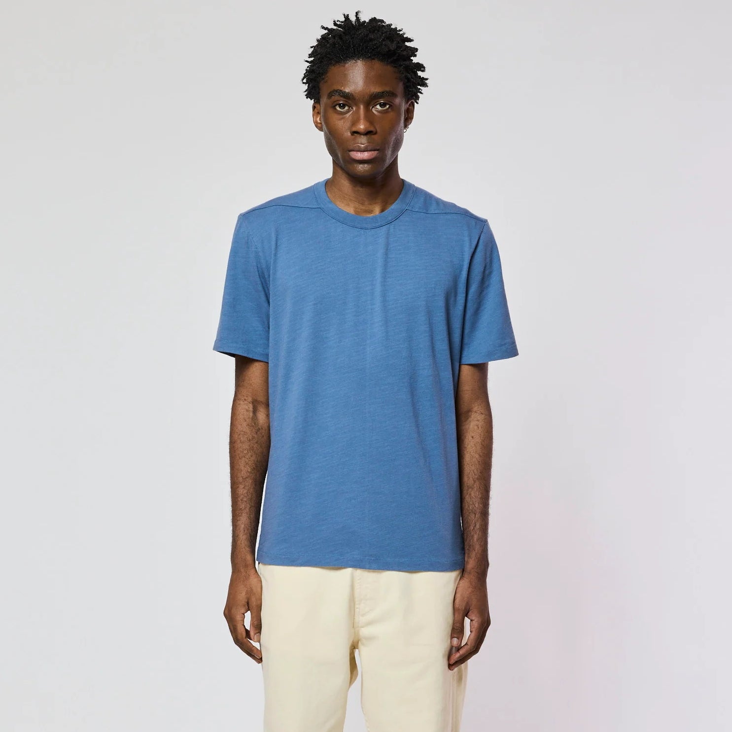 Rodger Cotton T-shirt Blue Lak