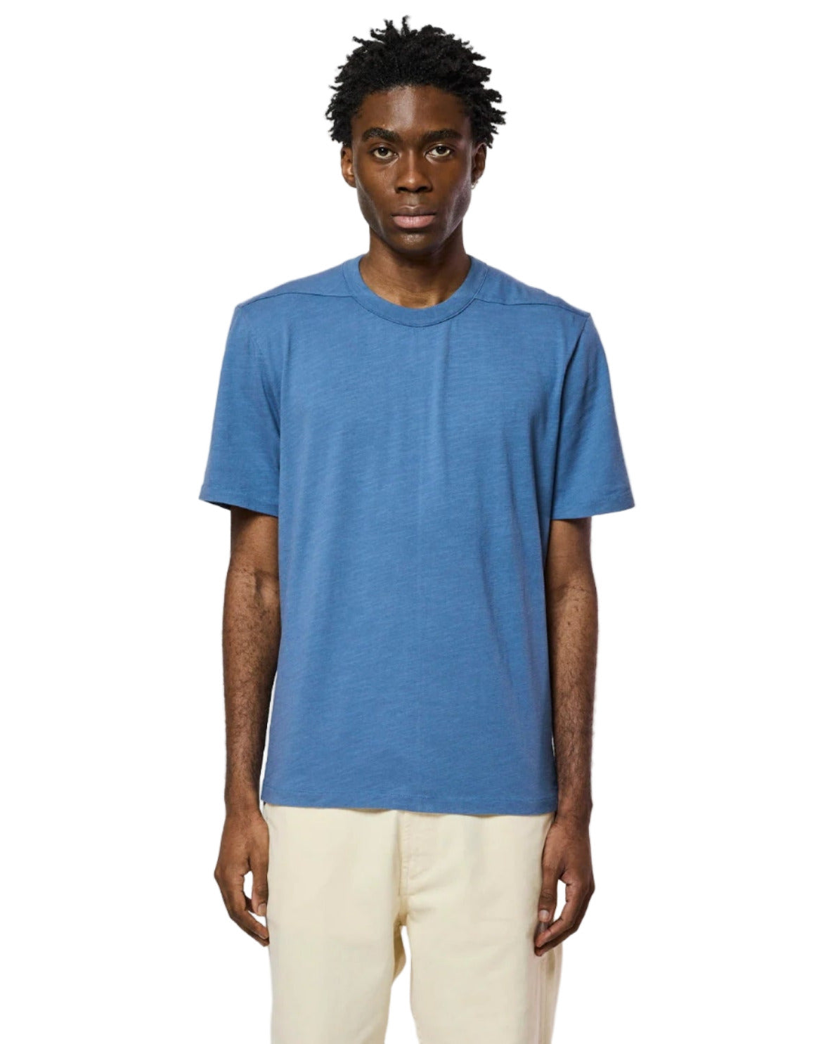 Rodger Cotton T-shirt Blue Lak