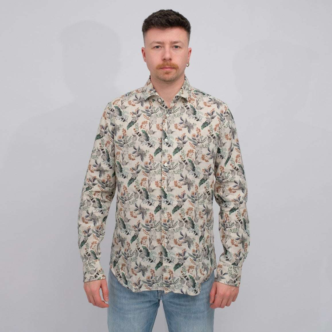 Linen Regular Fit Shirt Beige