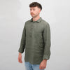 Linen Polo Shirt Khaki