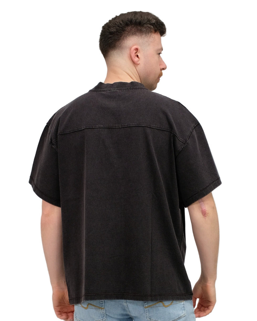 Staff Boxy T-shirt Washed Blac