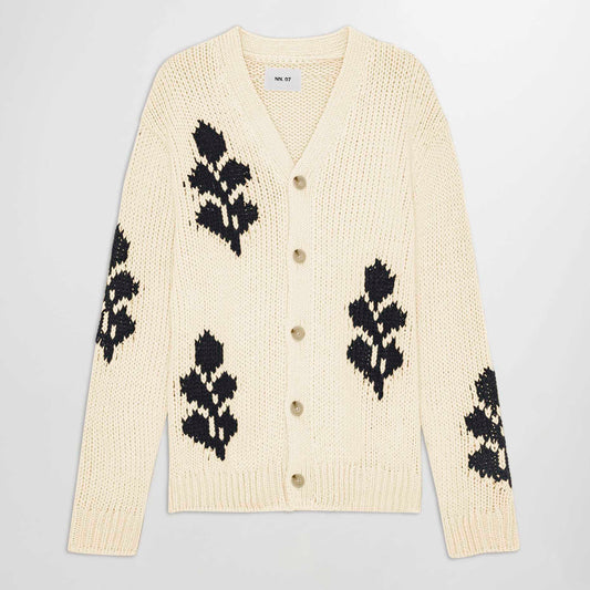 Ecru Flower Cardigan