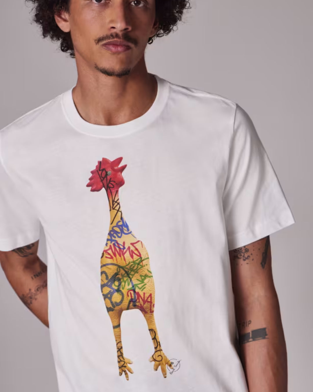T-shirt Chicken White