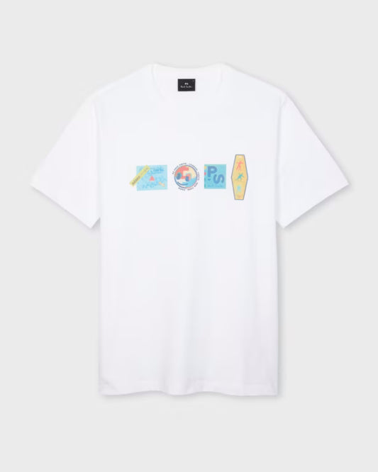 Reg Fit T-shirt Stickers White
