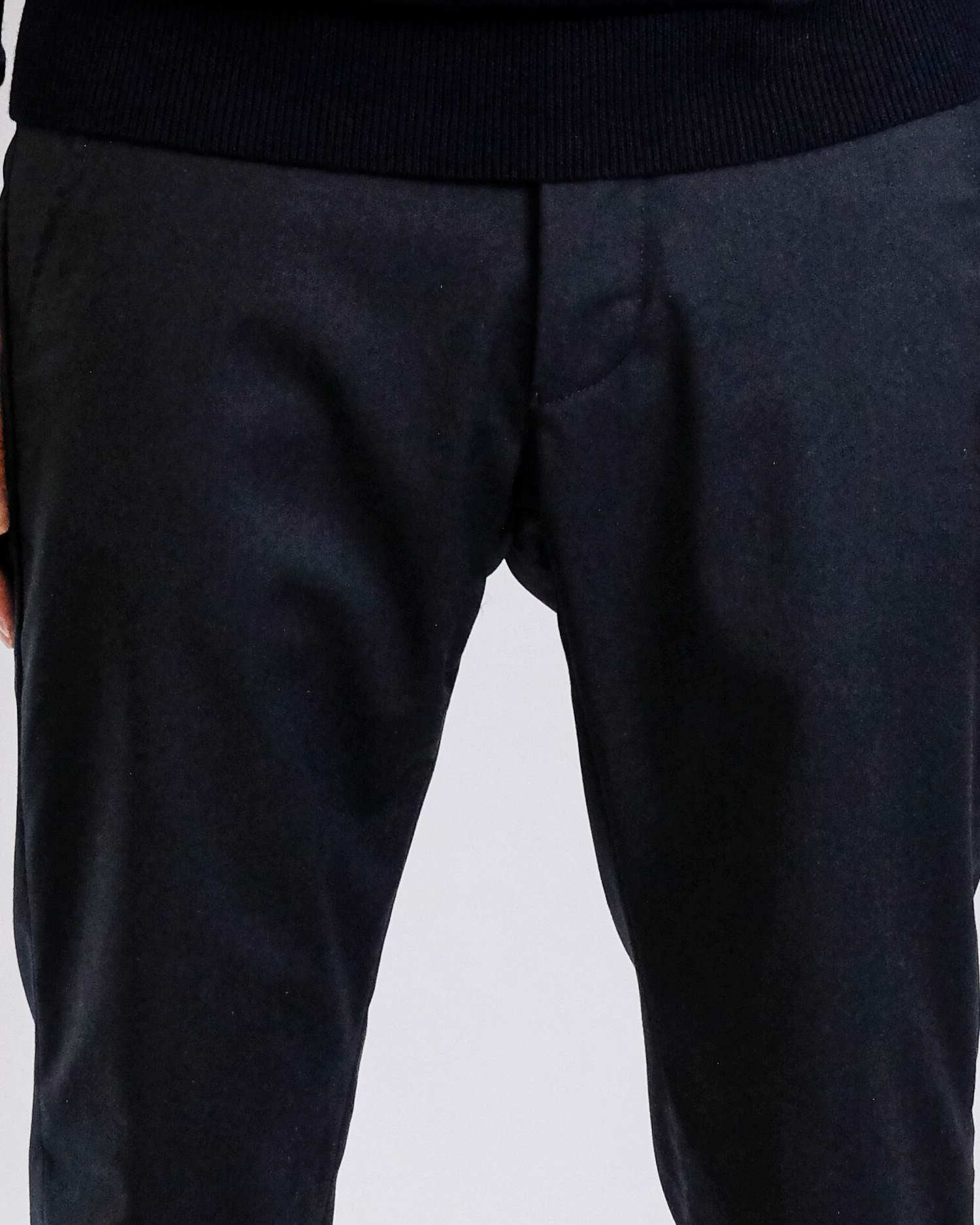 Navy Torino Wool Blend Trouser