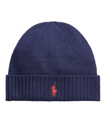 Hunter Navy Signature Pony Wool Beanie