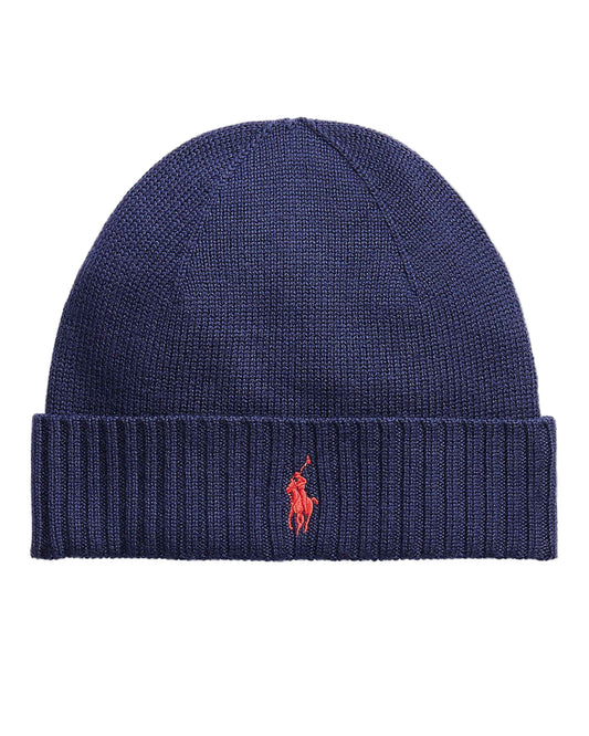 Hunter Navy Signature Pony Wool Beanie