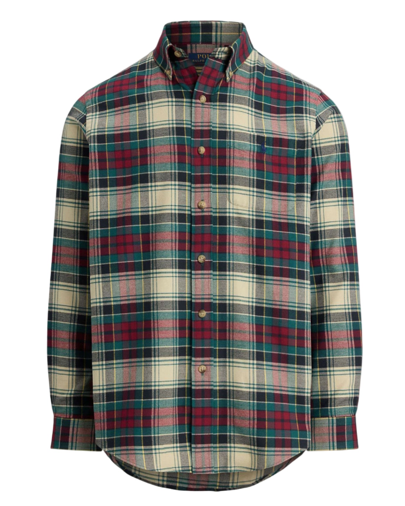 Cream Red Multi Sport Shirt