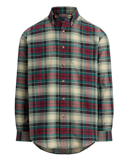 Cream Red Multi Sport Shirt