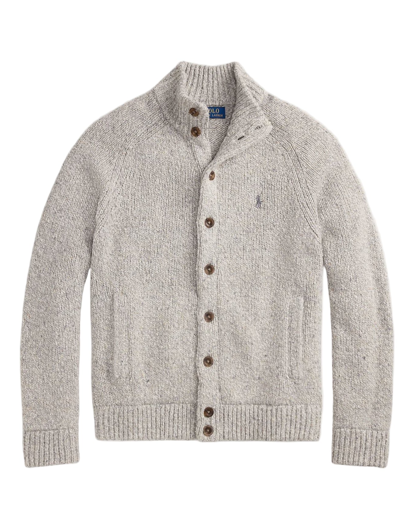 Grey Marl Wool Cardigan