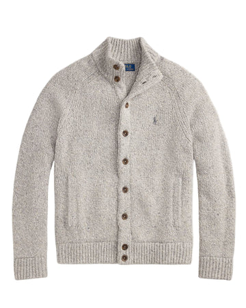 Grey Marl Wool Cardigan