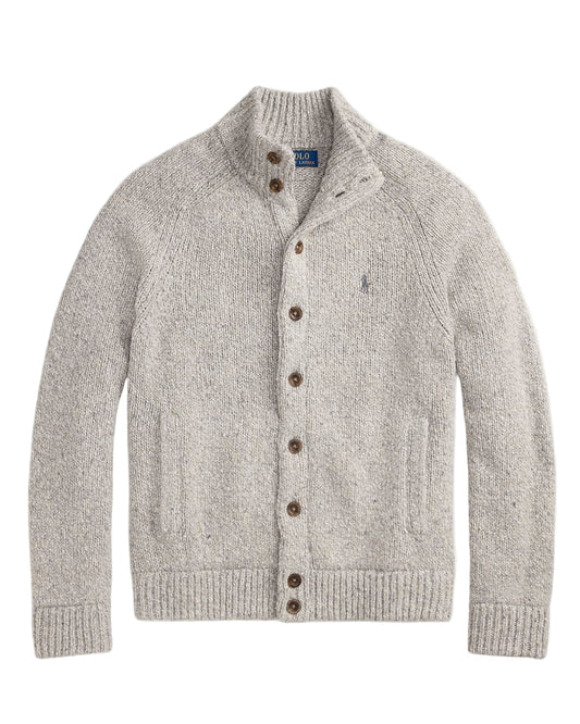 Grey Marl Wool Cardigan