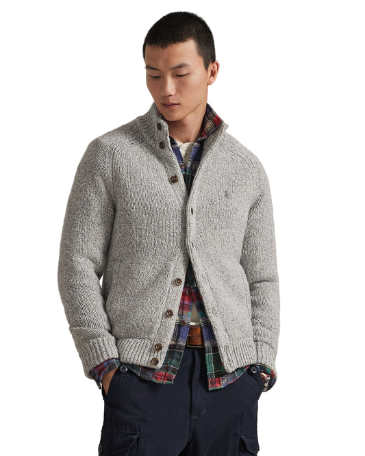 Grey Marl Wool Cardigan