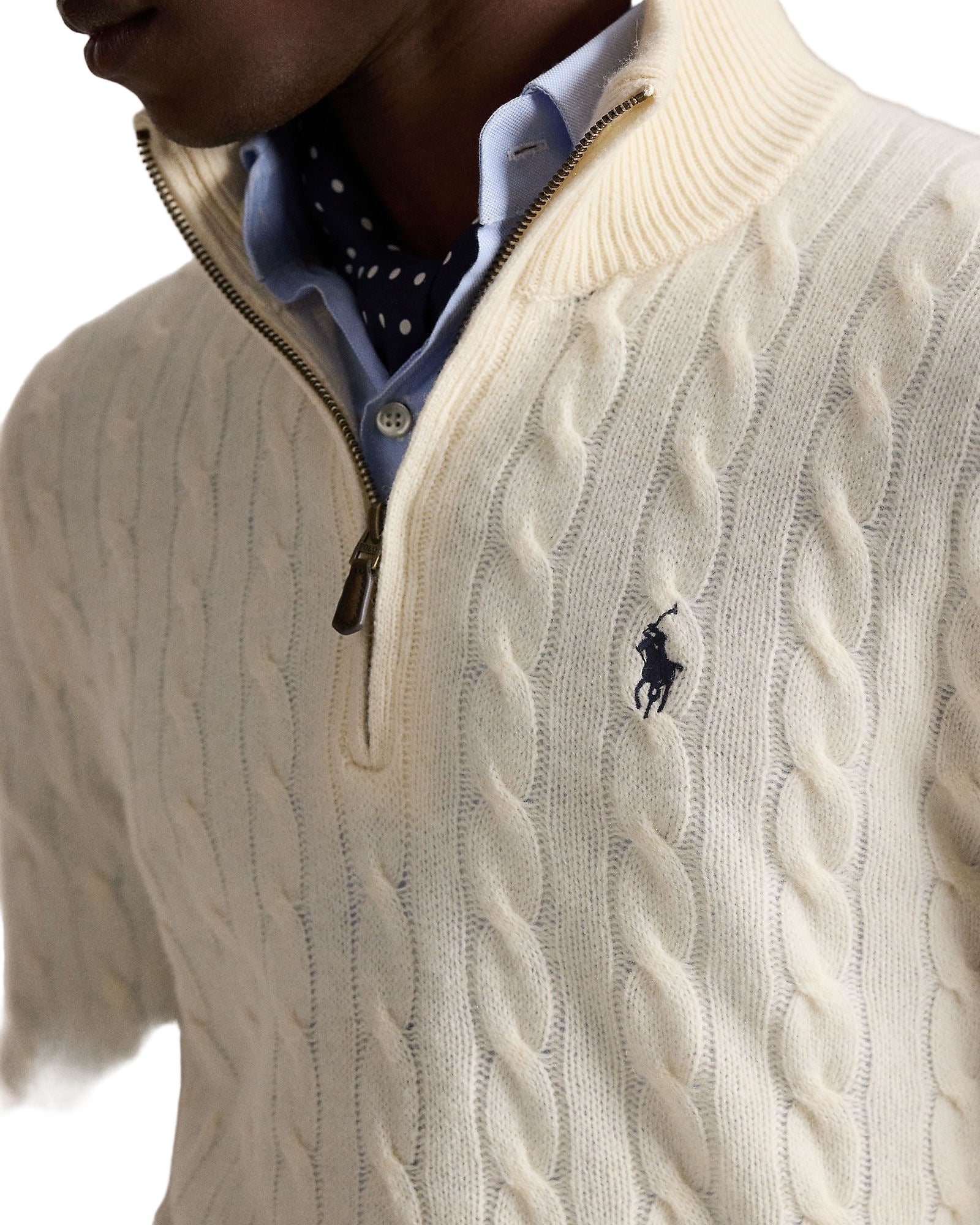 Andover Cream Wool Blend Pullo