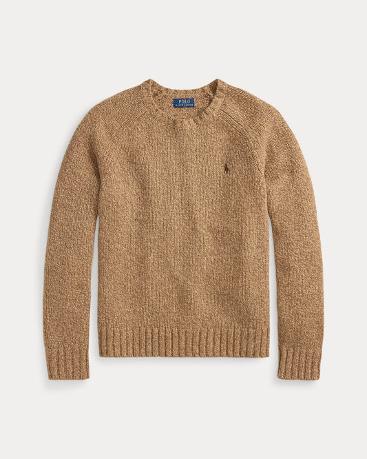 Camel Marl Wool Pullover