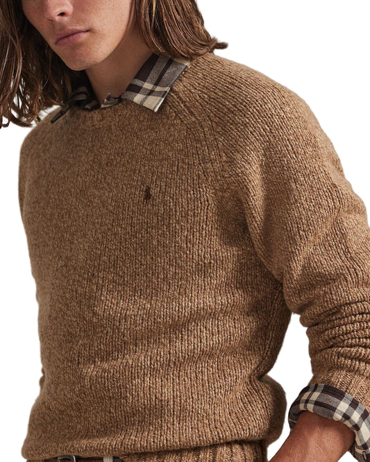 Camel Marl Wool Pullover