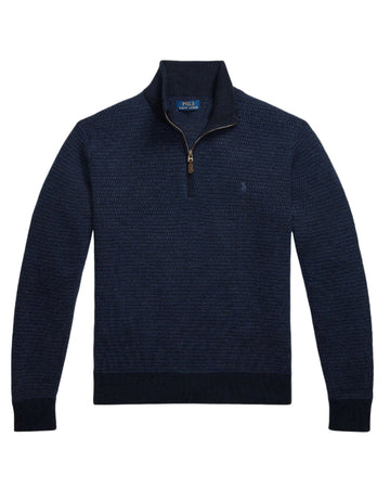 Navy Combo Merino Wool Pullove