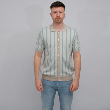 Knitted Button-Through Polo Be