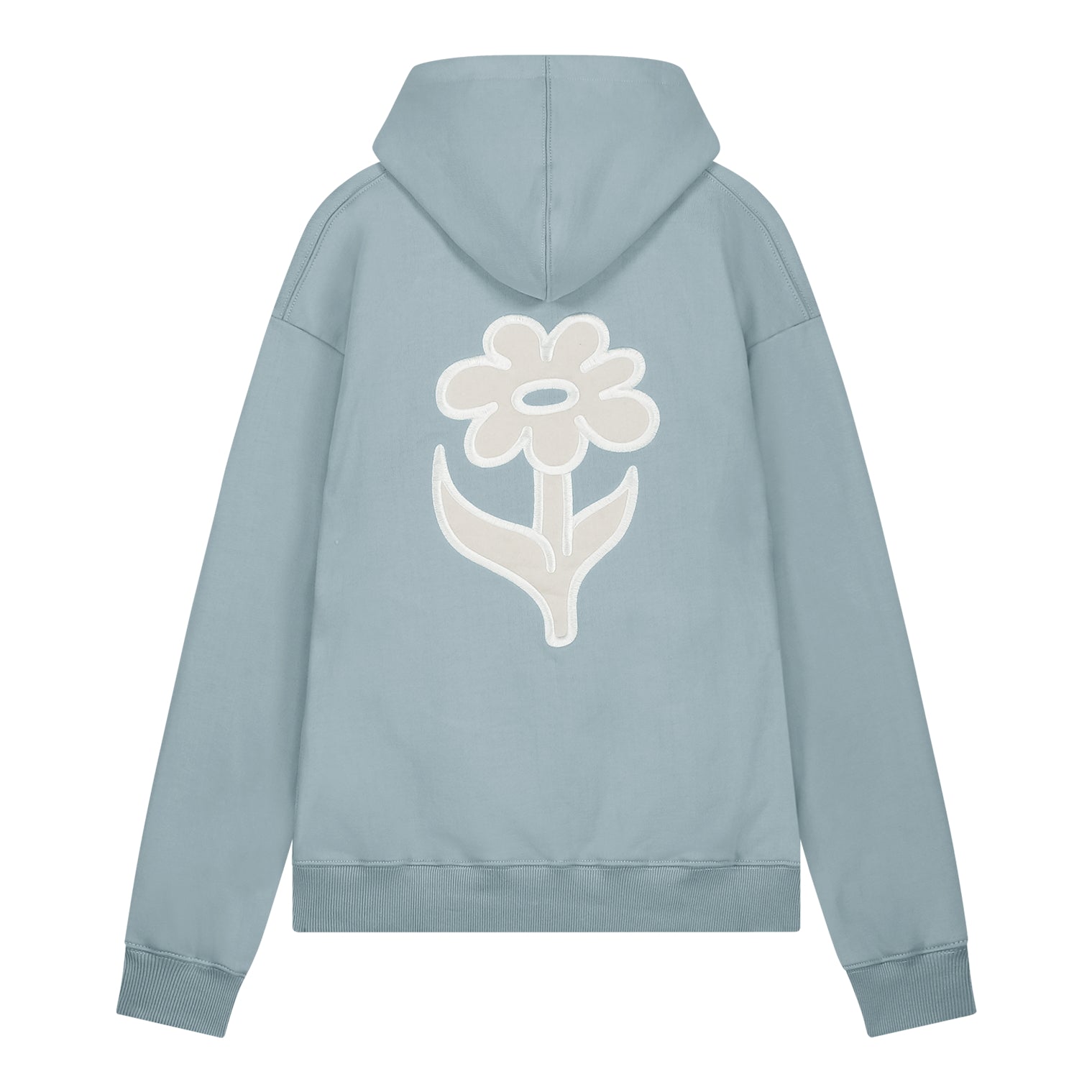 Posy Cotton Hoodie Azure Blue