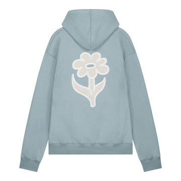 Posy Cotton Hoodie Azure Blue