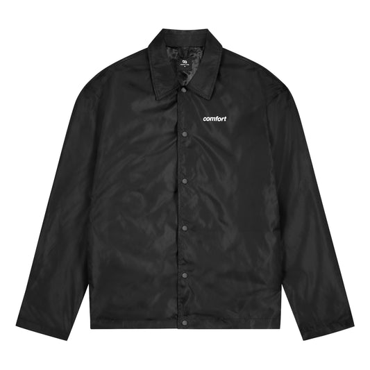 Nylon Coach Jacket Black