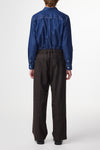 Kay Woolblend Pants Brown Stri